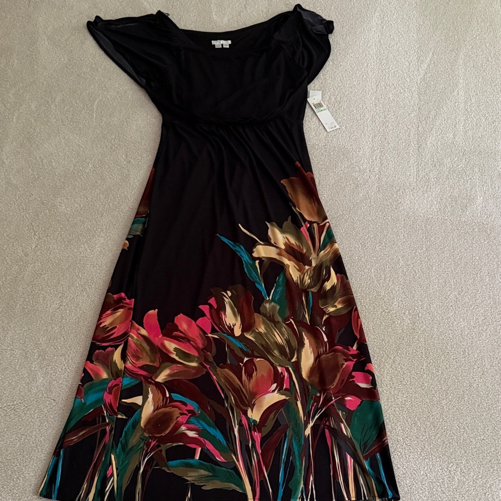 London Times Elegant Black Dress